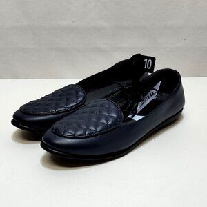 Aerosoles Quilted Ballet Flats Briella Size 10 Navy Synthetic Flexible Outsole
